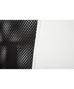 POLTRONCINA UFFICIO BIANCA CON BRACCIOLI E RUOTE, 55X54,5X85-95 CM